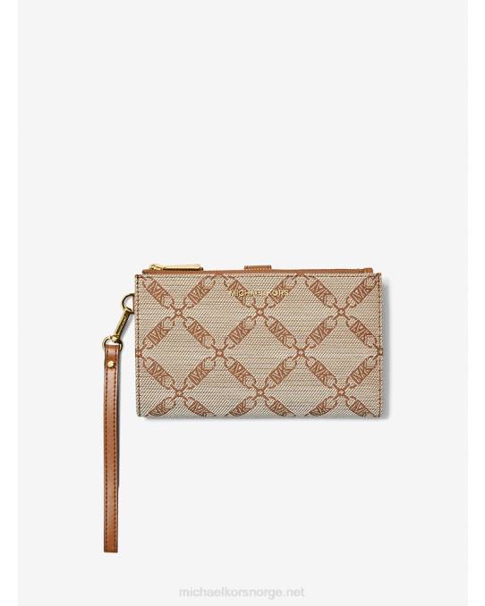 Michael Kors adele empire logo jacquard smarttelefon lommebok kvinner LDNL1606 naturlig/bagasje