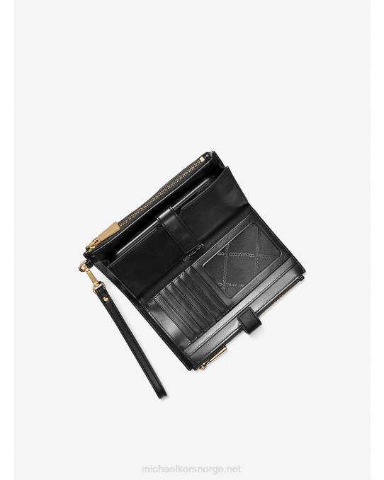 Michael Kors adele smarttelefonlommebok i vevd skinn kvinner LDNL1584 svart