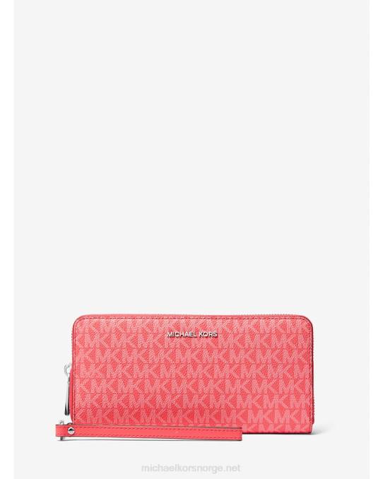 Michael Kors stor kontinental lommebok med logo kvinner LDNL1614 geranium