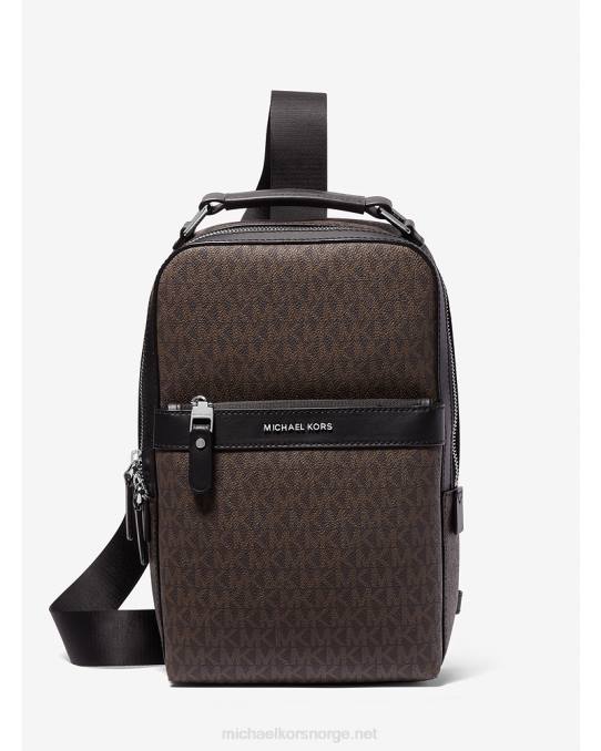 Michael Kors Hudson logo slyngepakke kvinner LDNL833 brun svart