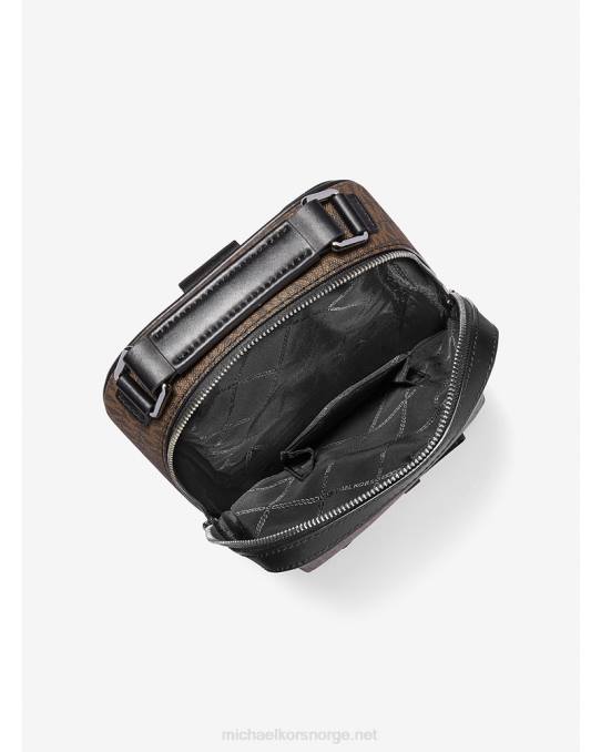 Michael Kors Hudson logo slyngepakke kvinner LDNL833 brun svart