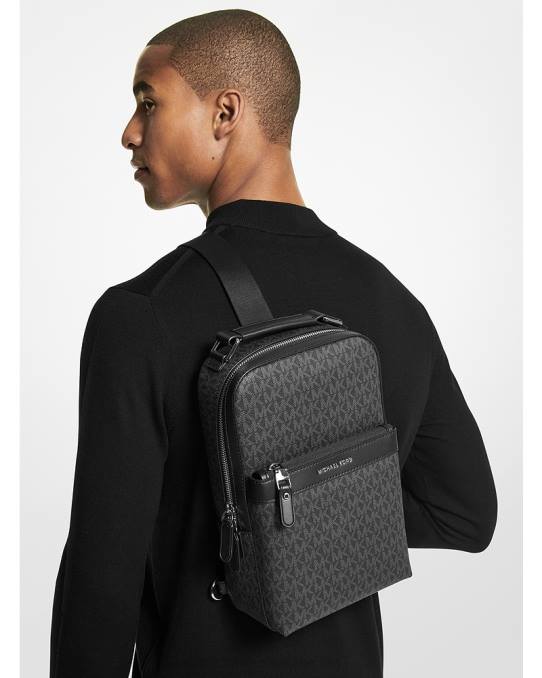 Michael Kors Hudson logo slyngepakke kvinner LDNL840 svart