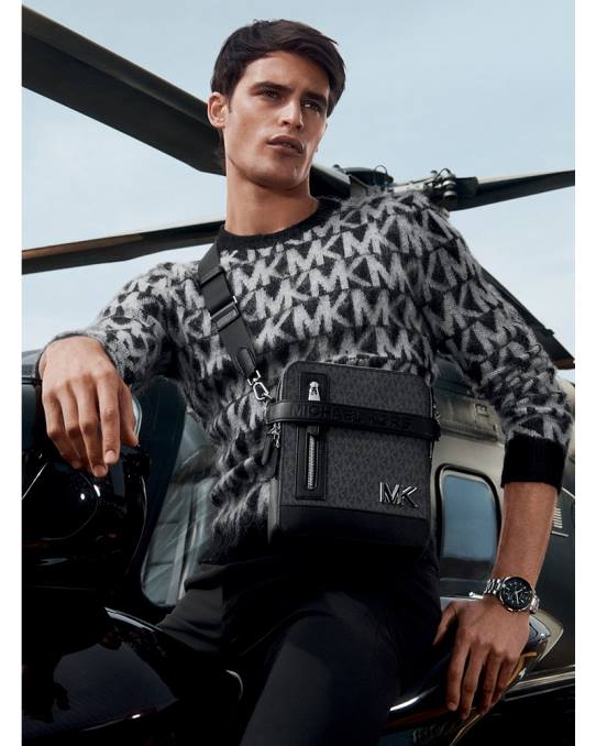 Michael Kors Hudson logo slyngepakke kvinner LDNL840 svart