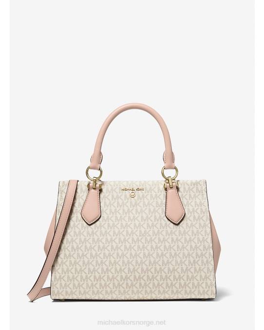 Michael Kors Marilyn medium logo veske kvinner LDNL899 vanilje/myk rosa