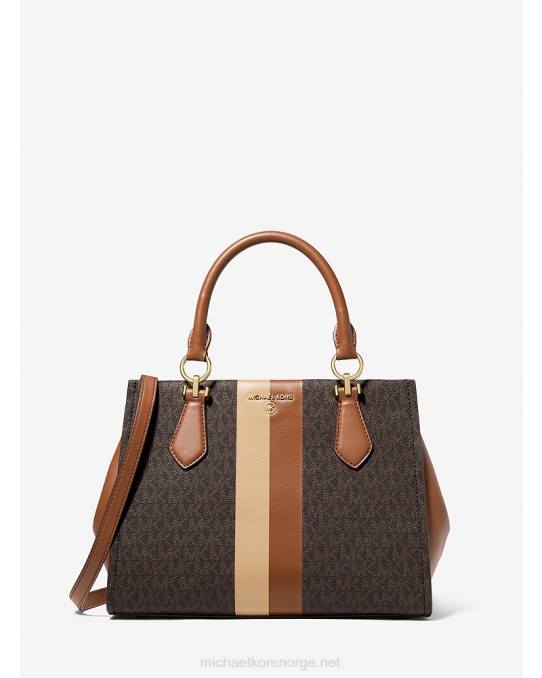Michael Kors Marilyn middels veske med logostripe kvinner LDNL829 brun/bagasje