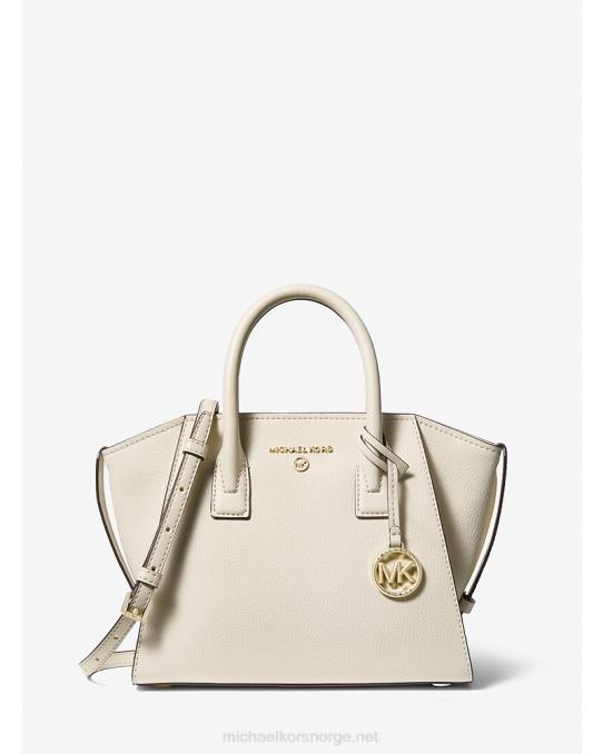 Michael Kors avril liten veske med topp-glidelås i skinn kvinner LDNL900 Det er krem