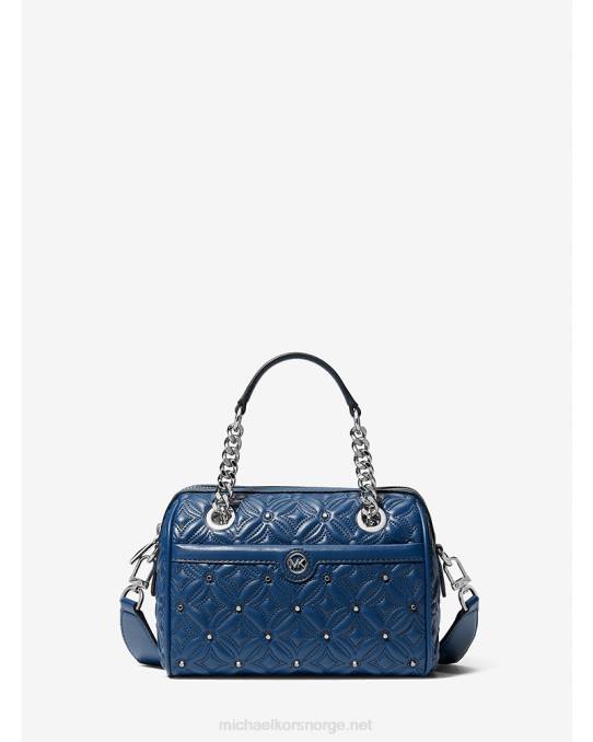 Michael Kors blaire ekstra liten quiltet duffel crossbody-veske i imitert skinn kvinner LDNL676 elveblå