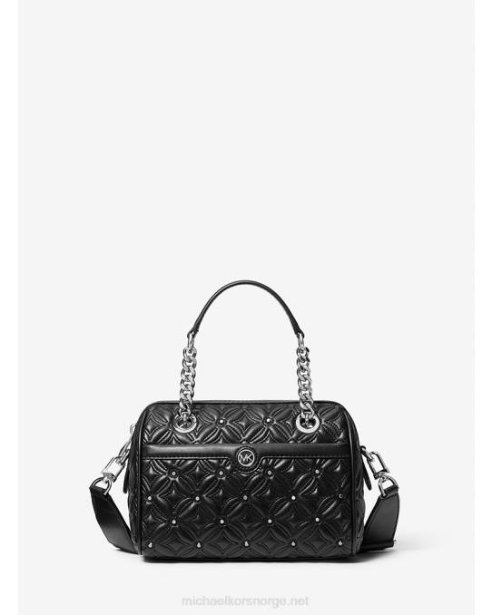 Michael Kors blaire ekstra liten quiltet duffel crossbody-veske i imitert skinn kvinner LDNL677 svart