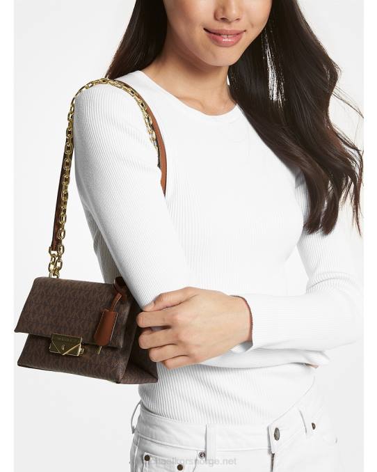 Michael Kors cece liten skulderveske med logo kvinner LDNL909 brun