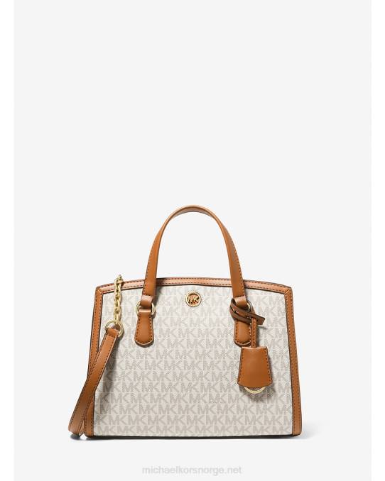 Michael Kors chantal liten messenger bag med logo kvinner LDNL926 vanilje/eikenøtter