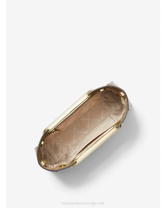 Michael Kors chelsea stor konvertibel crossbody-veske i metallisk saffianoskinn kvinner LDNL762 blekt gull