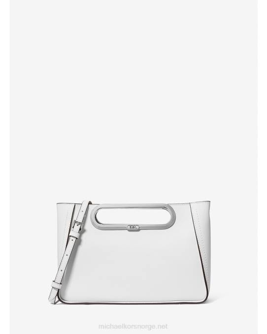 Michael Kors chelsea stor konvertibel crossbody-veske i saffianoskinn kvinner LDNL760 optikk hvit
