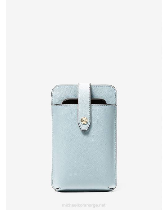 Michael Kors crossbody-veske for smarttelefon i saffiano-skinn kvinner LDNL875 vista blå