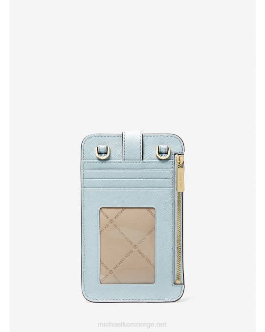 Michael Kors crossbody-veske for smarttelefon i saffiano-skinn kvinner LDNL875 vista blå
