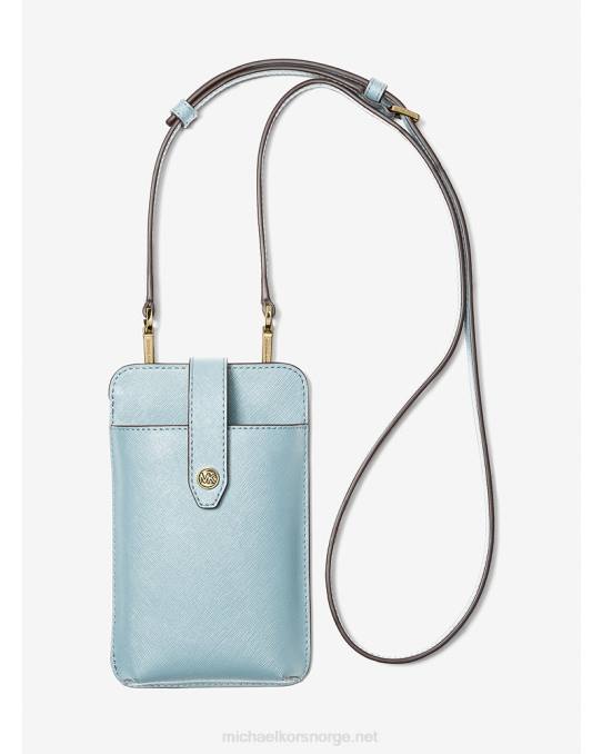 Michael Kors crossbody-veske for smarttelefon i saffiano-skinn kvinner LDNL875 vista blå