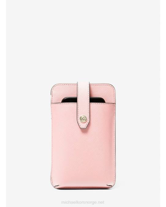 Michael Kors crossbody-veske for smarttelefon i saffiano-skinn kvinner LDNL877 pudderrouge