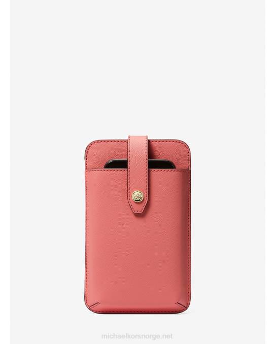 Michael Kors crossbody-veske for smarttelefon i saffiano-skinn kvinner LDNL878 te rose