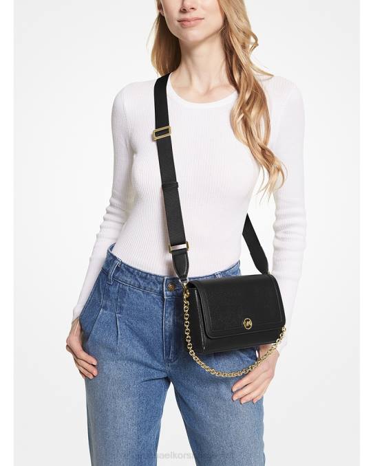 Michael Kors freya liten konvertibel crossbody-veske i rulleskinn kvinner LDNL945 svart