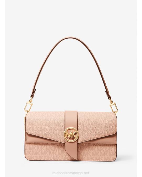 Michael Kors greenwich medium skulderveske med logo kvinner LDNL928 ballett