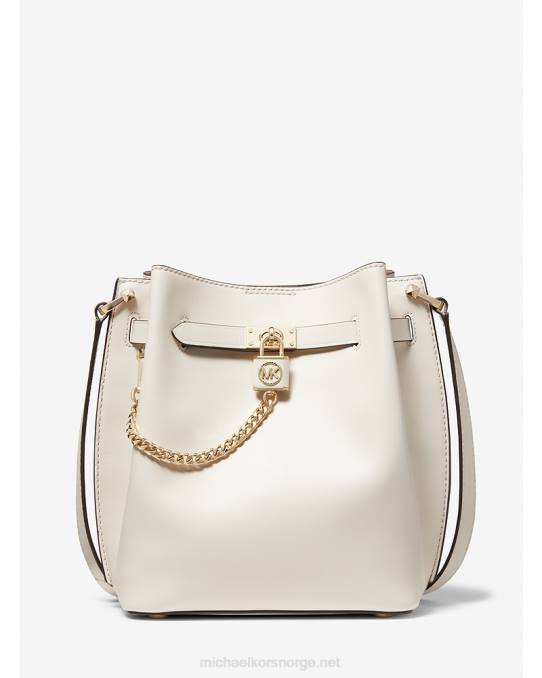 Michael Kors hamilton legacy messenger bag i medium skinn kvinner LDNL684 Det er krem