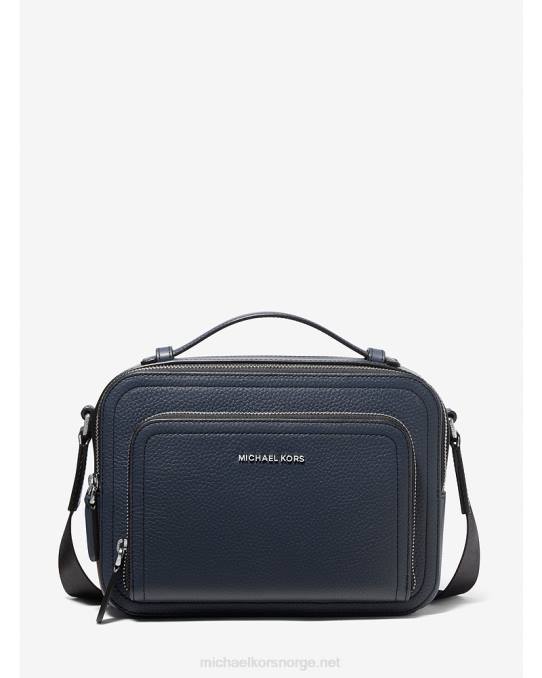 Michael Kors hudson crossbody-veske i rulleskinn kvinner LDNL831 marinen