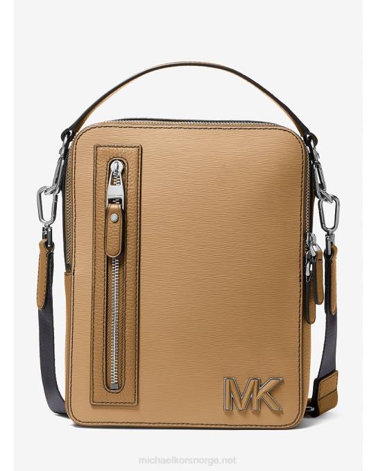 Michael Kors hudson flyveske i skinn kvinner LDNL952 kamel