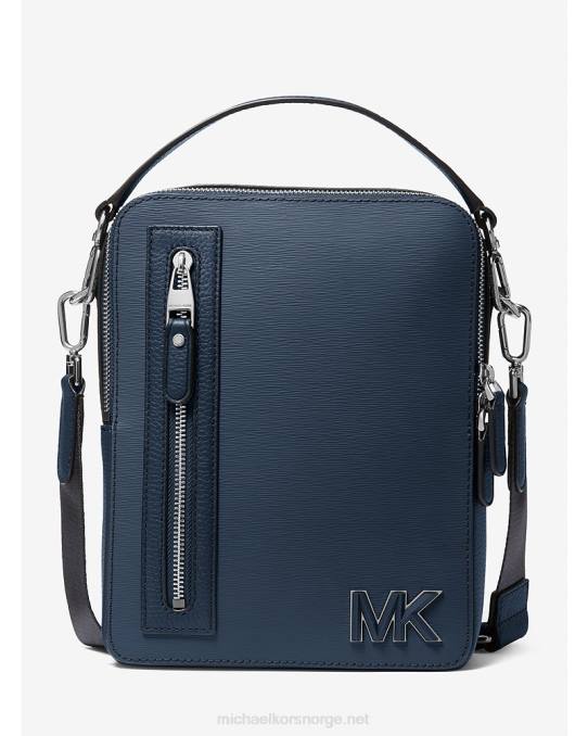 Michael Kors hudson flyveske i skinn kvinner LDNL954 marinen