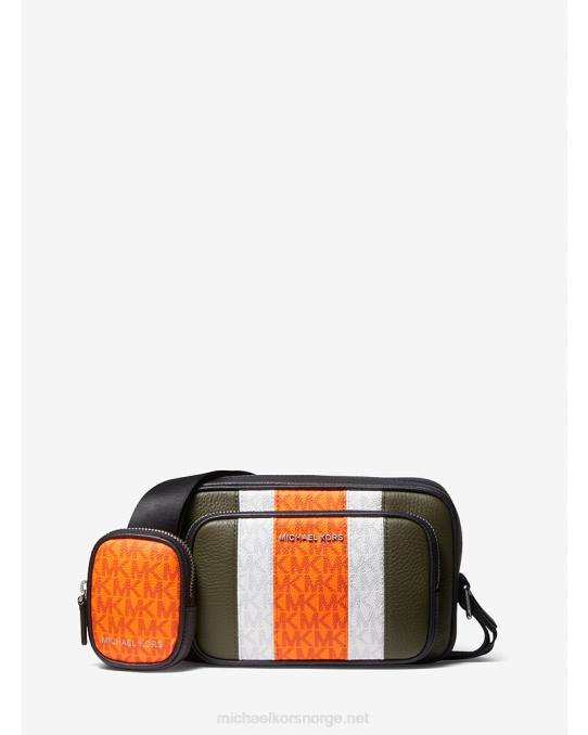 Michael Kors hudson kameraveske i skinn og logo med veske kvinner LDNL951 oransje