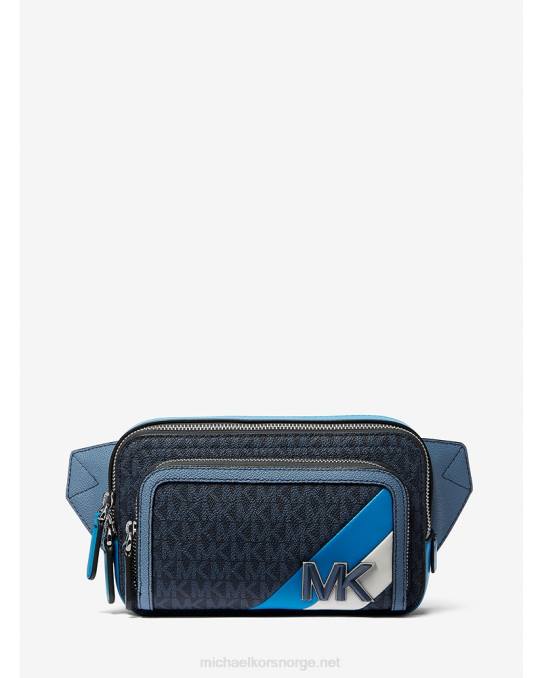 Michael Kors hudson logo stripe slyngepakke kvinner LDNL802 basseng