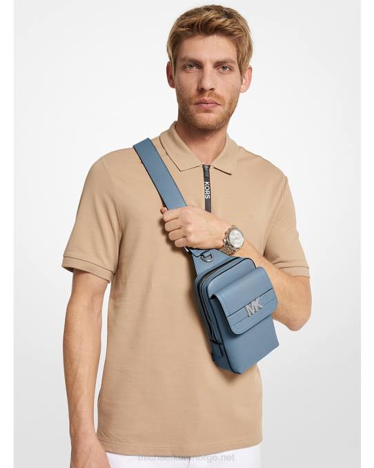 Michael Kors hudson rulleseil i skinn kvinner LDNL796 denim