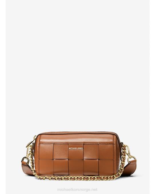 Michael Kors jetset liten crossbody-veske i vevd skinn kvinner LDNL881 bagasje