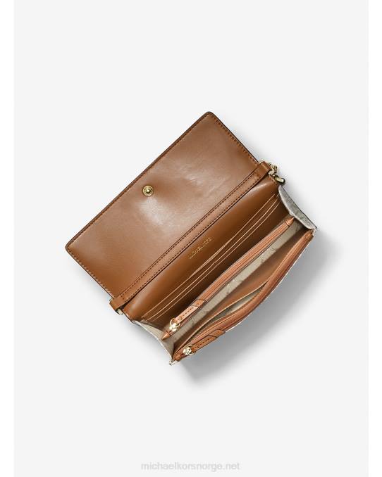 Michael Kors jetset medium logo 2-i-1 konvertibel crossbody-veske kvinner LDNL724 vanilje/eikenøtter