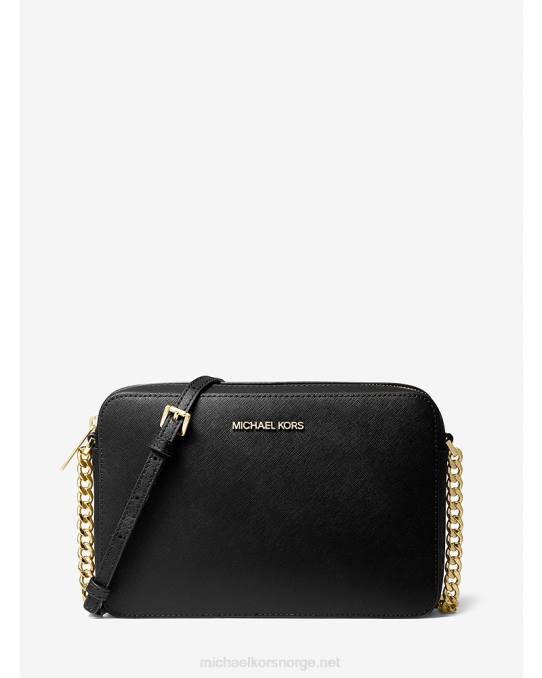 Michael Kors jetset stor crossbody-veske i saffianoskinn kvinner LDNL754 svart