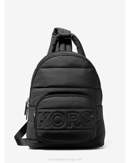 Michael Kors kent vattert resirkulert nylon slyngepakke kvinner LDNL788 svart