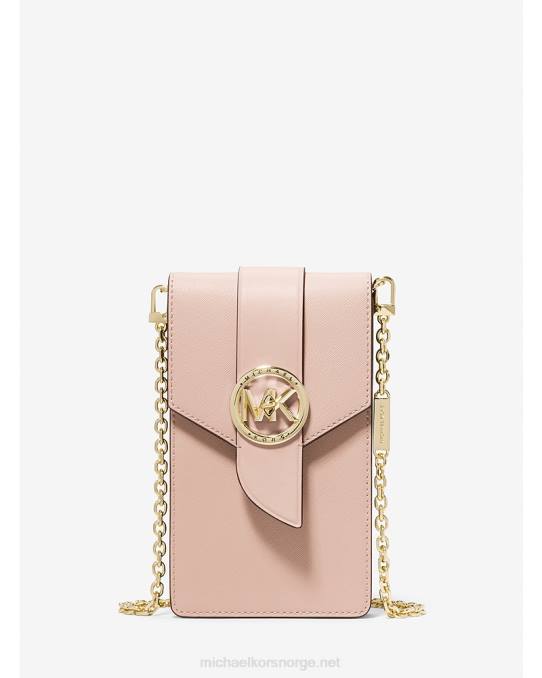 Michael Kors liten crossbody-veske for smarttelefon i saffianoskinn kvinner LDNL1028 myk rosa