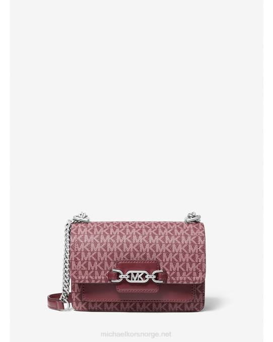 Michael Kors lyng ekstra liten crossbody-veske med logo kvinner LDNL949 merlot