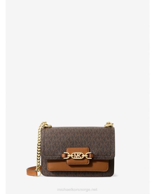 Michael Kors lyng ekstra liten crossbody-veske med logo kvinner LDNL980 brun/eikenøtt