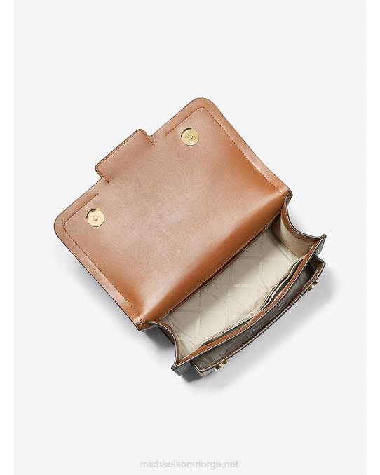 Michael Kors lyng stor skulderveske med logo kvinner LDNL834 brun/eikenøtt