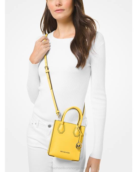Michael Kors mercer ekstra liten crossbody-veske i skinn kvinner LDNL1020 påskelilje