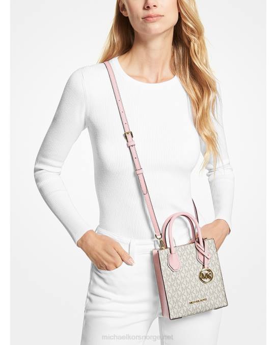 Michael Kors mercer ekstra liten logo og crossbody-veske i skinn kvinner LDNL974 pwd blsh mlt