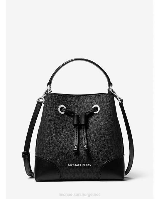 Michael Kors mercer liten bøttepose med logo kvinner LDNL873 svart