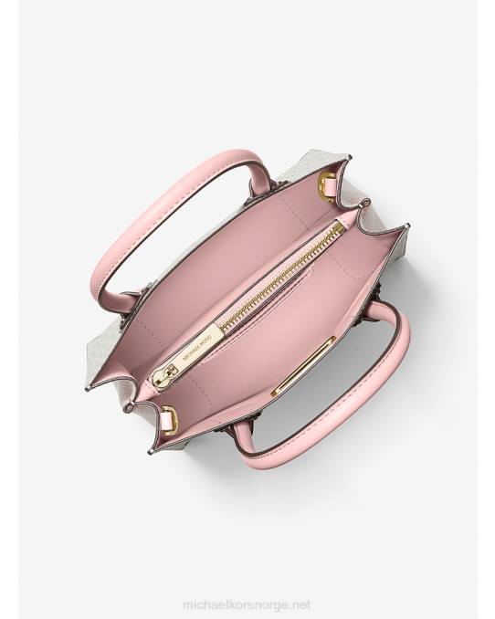 Michael Kors mercer medium logo og trekkspillveske i skinn kvinner LDNL972 pwd blsh mlt