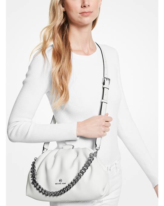 Michael Kors nola liten crossbody-veske i imitert skinn kvinner LDNL985 optikk hvit