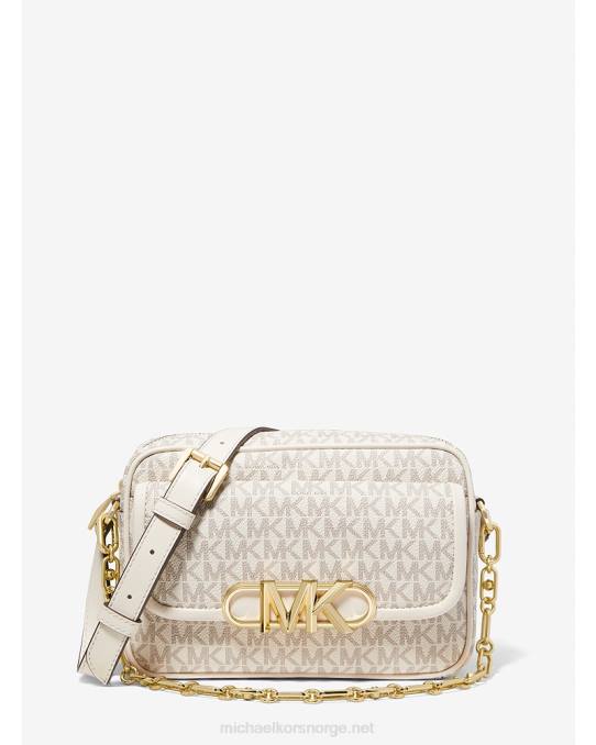 Michael Kors parker crossbody-veske med medium logo kvinner LDNL675 varebil/krem