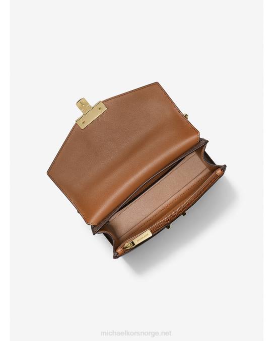 Michael Kors rosa medium logo og skulderveske i kunstskinn kvinner LDNL776 brun