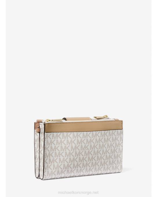 Michael Kors rubin crossbody-veske med liten logo kvinner LDNL734 kamel