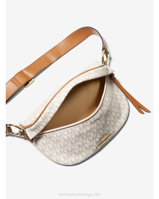 Michael Kors slater ekstra liten logoslyngepakke kvinner LDNL704 vanilje/eikenøtter