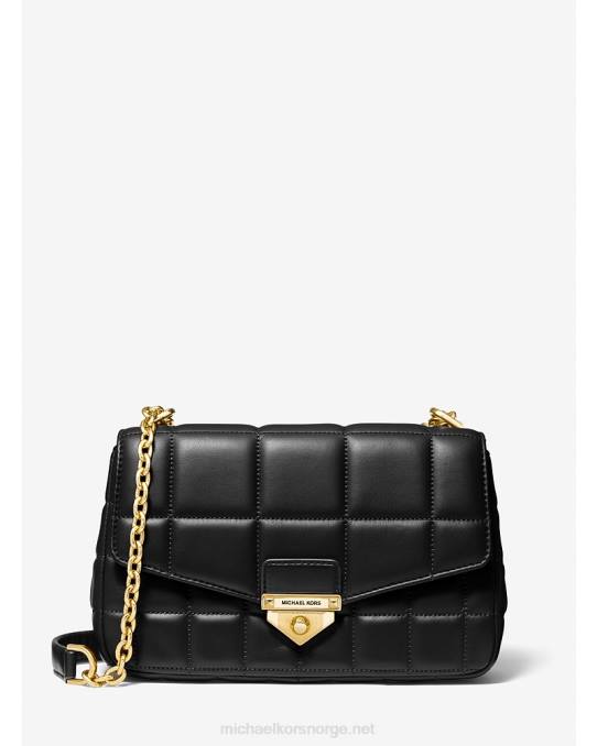 Michael Kors soho stor skulderveske i vattert skinn kvinner LDNL1000 svart