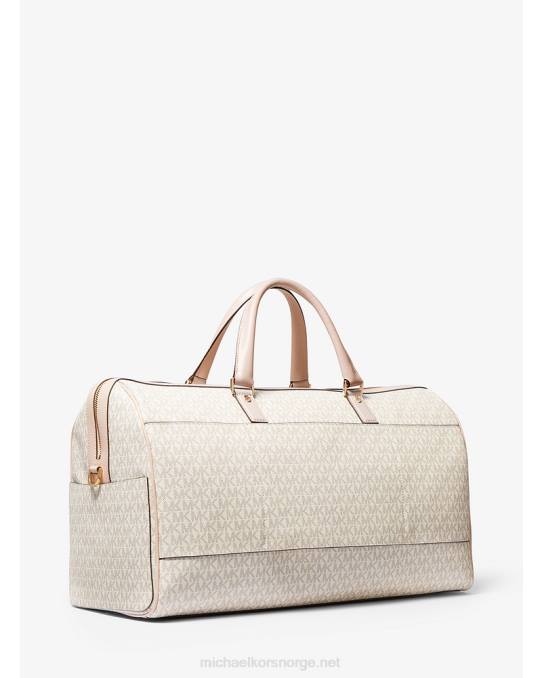 Michael Kors bedford travel weekendveske med ekstra stor logostripe kvinner LDNL1522 vanilje/myk rosa