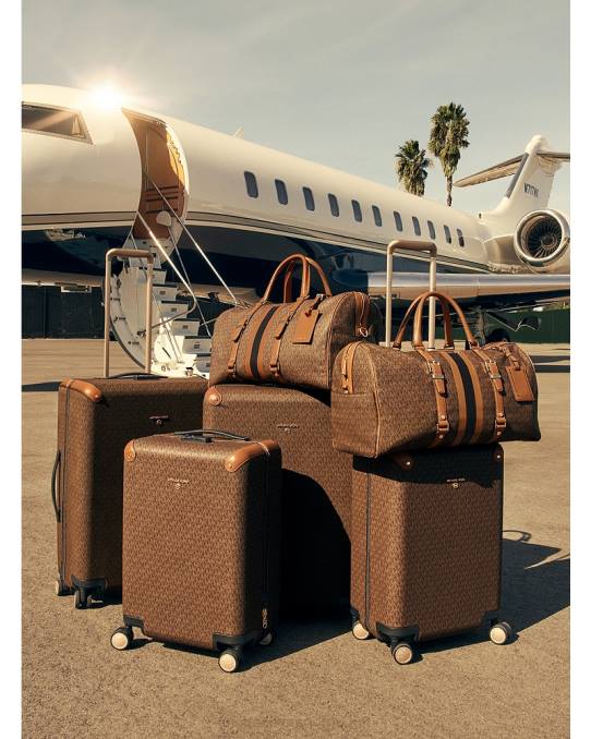 Michael Kors logo koffert kvinner LDNL1525 brun/eikenøtt